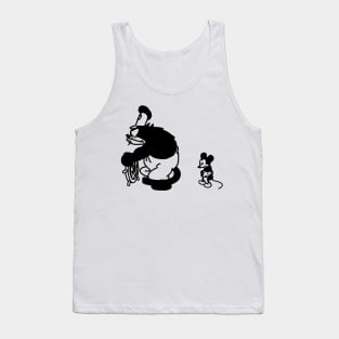 Angry Cat and Sad Mouse in Steamboat Willie 1928 Tank Top